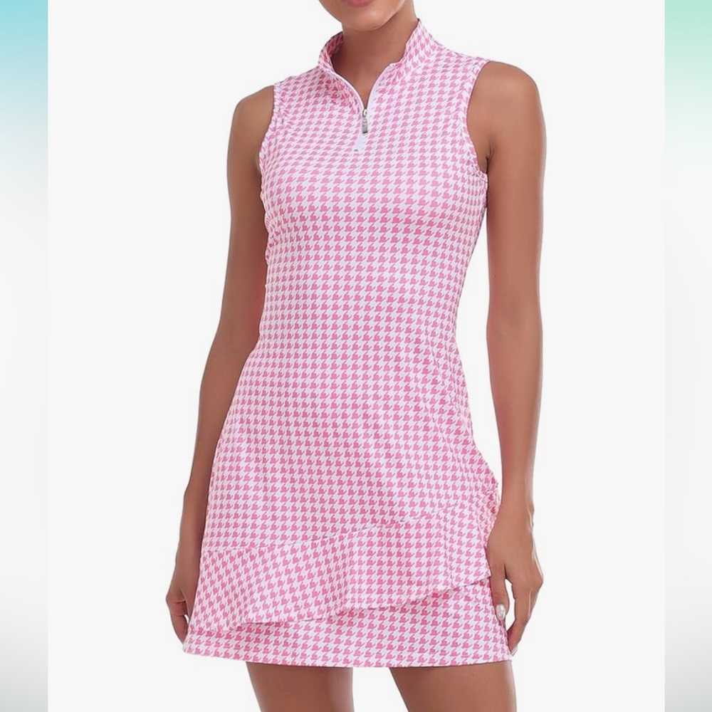 New, Athletic Tennis/Golf Dress with Shorts, Medium, Houndstooth